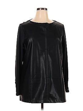 Chico's Faux Leather Top (view 1)