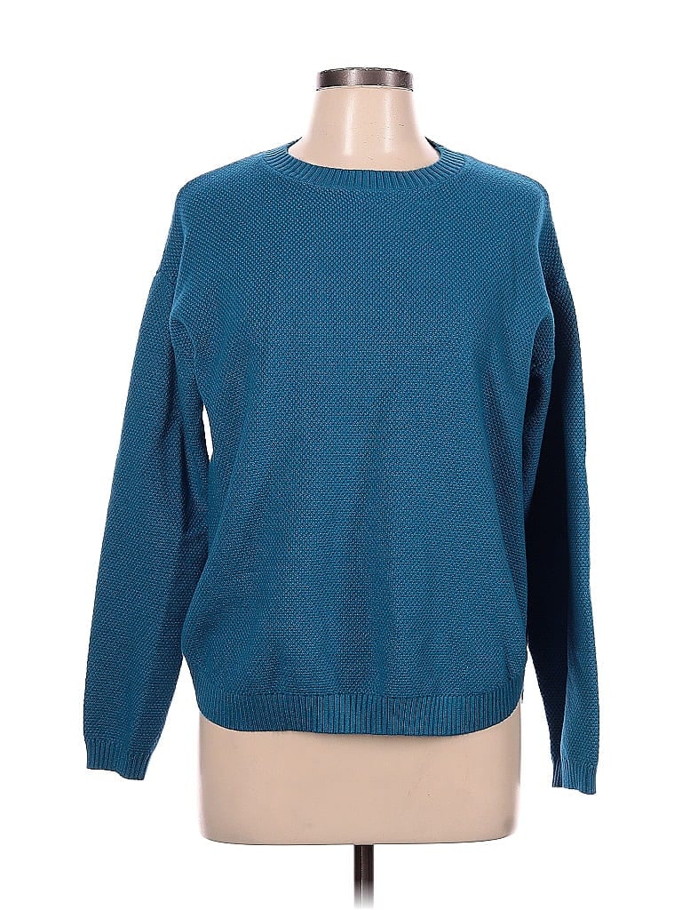 Merokeety Solid Teal Pullover Sweater Size L - photo 1