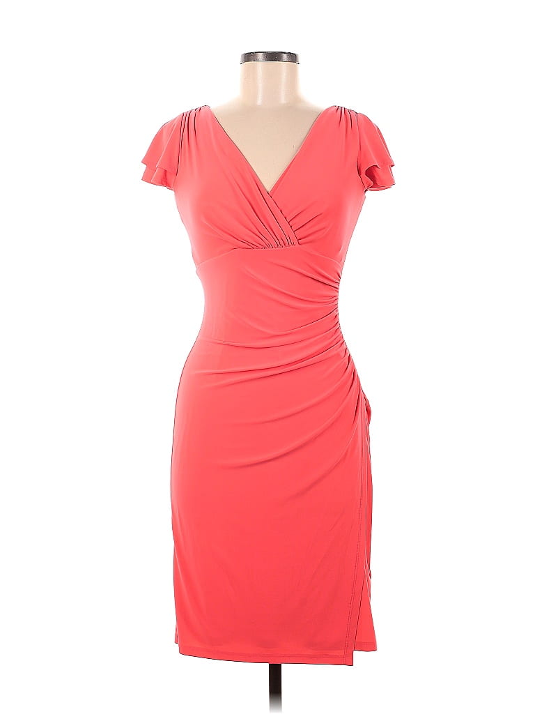 Lauren by Ralph Lauren Solid Red Casual Dress Size 2 - photo 1