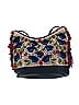 Tory Burch Fair Isle Floral Blue Leather Trimmed Embroidered Hobo  One Size - photo 2