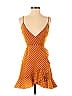 Missguided 100% Polyester Polka Dots Orange Casual Dress Size 0 - photo 1