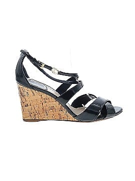 Christian Dior Patent Leather Cork Wedges (view 1)
