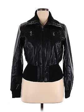 Miley Cyrus & Max Azria Faux Leather Jacket (view 1)