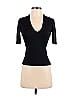 Express 100% Polyester Black Short Sleeve Blouse Size XS - photo 1