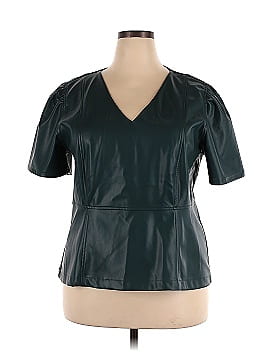 Ann Taylor Faux Leather Top (view 1)