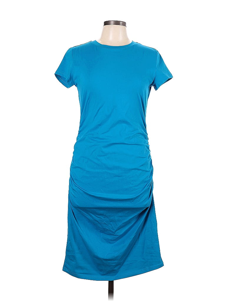 Missufe Casual jurk voor dames, bodycon, nauwsluitend, knielange jurk, bordeaux, XL