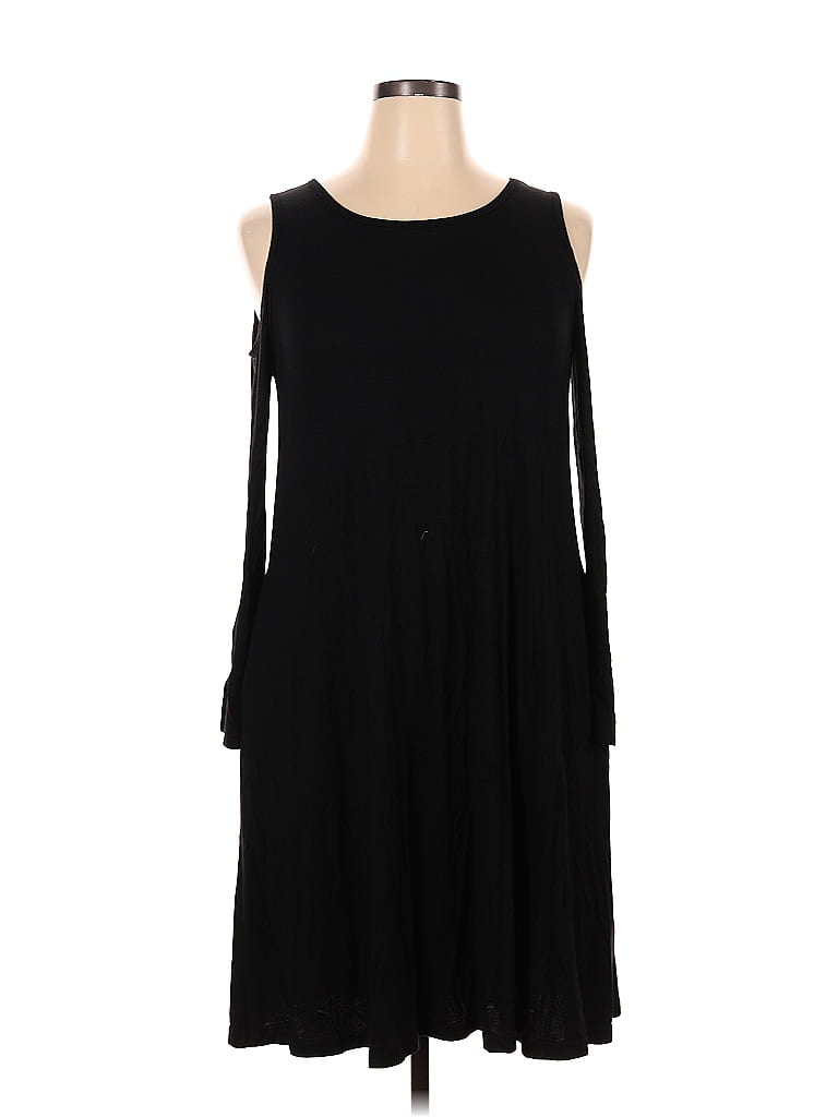 Melissa Harper Solid Black Casual Dress Size XL - photo 1