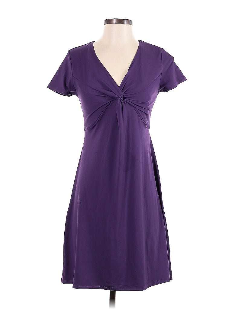 Soybu Solid Purple Casual Dress Size S - photo 1