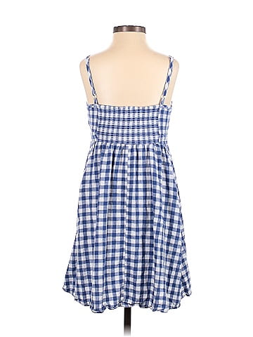 Old Navy Checkered gingham Plaid Blue Casual Dress Size XS 62 off ThredUp