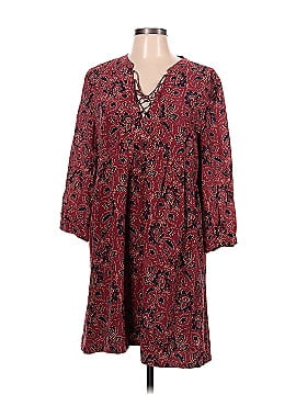 Madewell Silk Lace-Up Dress in Assam Floral (view 1)