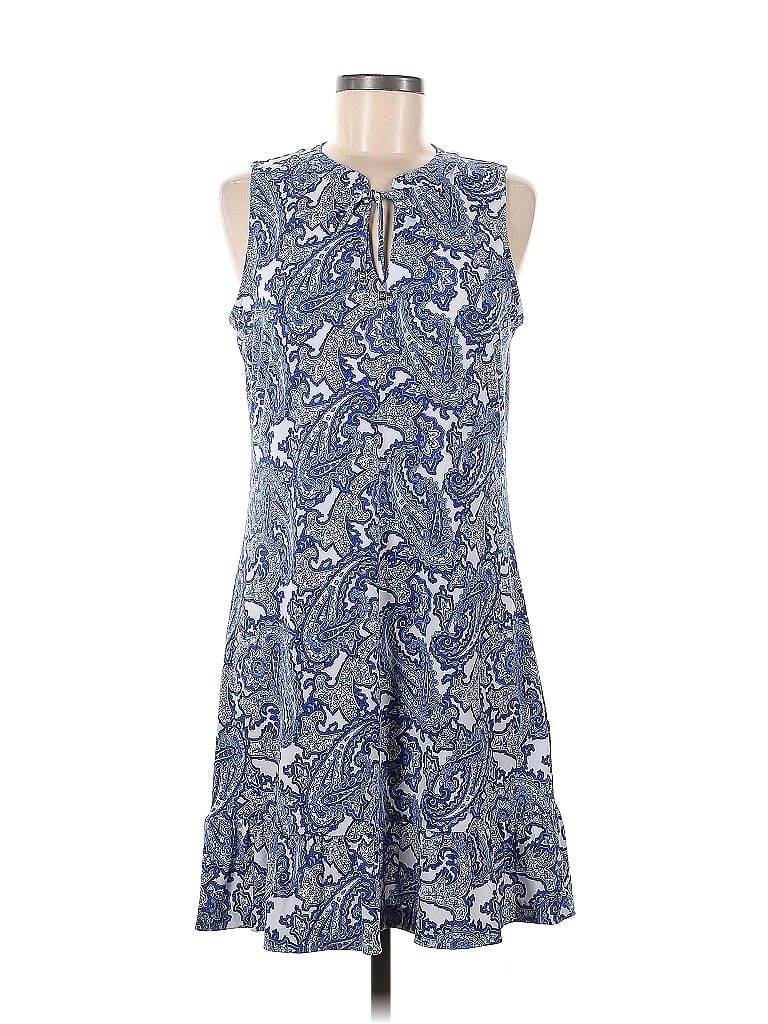 MICHAEL Michael Kors Paisley Batik Blue Casual Dress Size M - photo 1