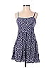 Express 100% Rayon Hearts Blue Cocktail Dress Size S - photo 1