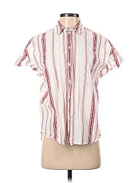 Madewell Central Ruffle-Sleeve Shirt in Carey Stripe (view 1)