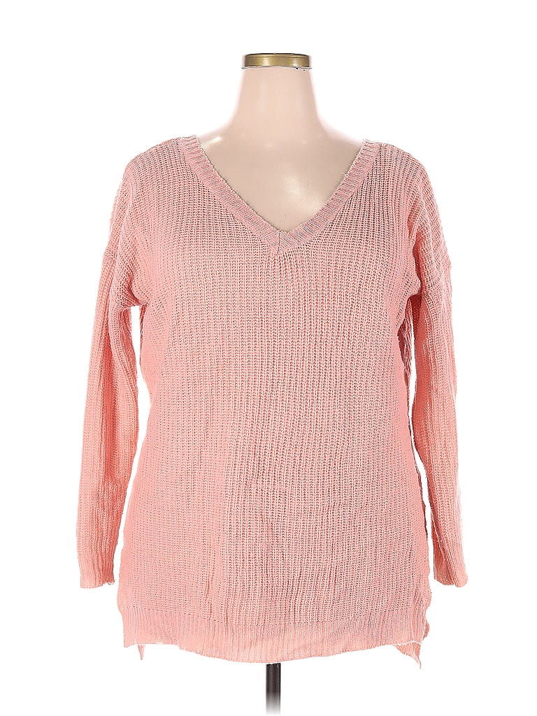 Trendy Threads Pink Pullover Sweater Size 3X (Plus) 62 off ThredUp