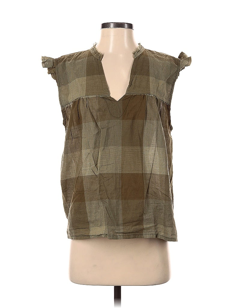 Pre-owned Assorted Brands Sleeveless Blouse In Brown