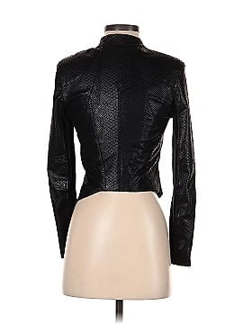 Olivaceous Faux Leather Jacket (view 2)