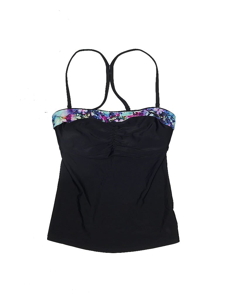 Athleta Floral Motif Black Swimsuit Top Size Sm (32D) - photo 1