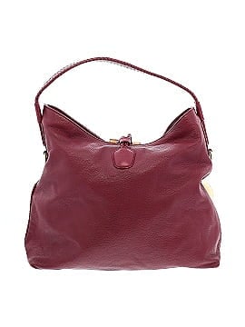 Gucci Red Pebbled Deerskin Leather Hip Bamboo Shoulder Bag (view 2)