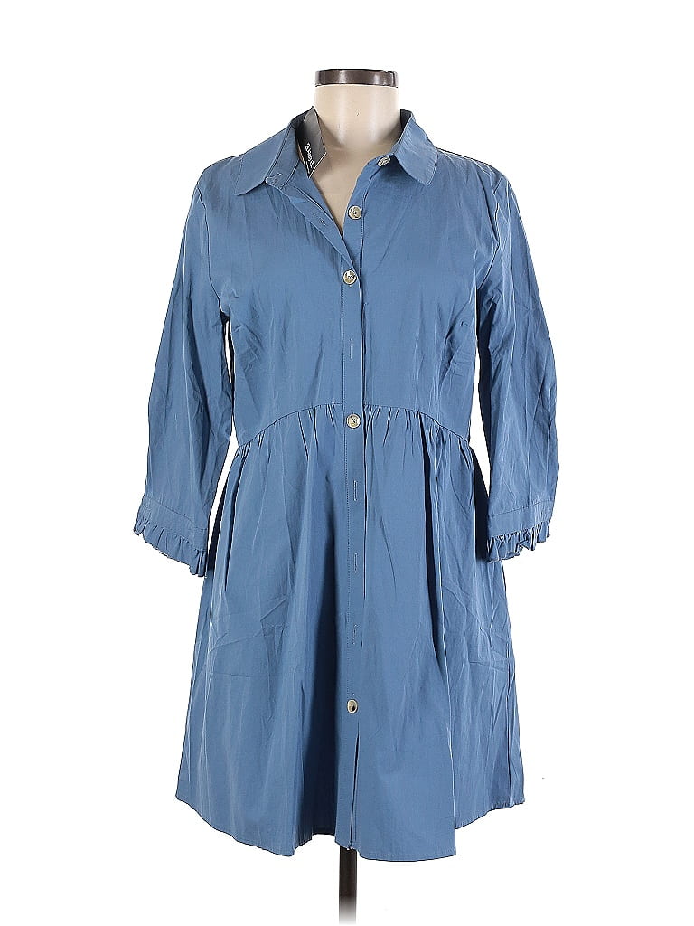 Allegra K 100% Cotton Blue Casual Dress Size M - photo 1