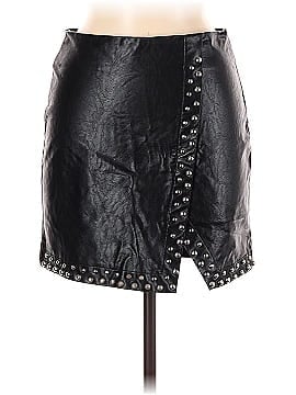 Lucy Wang Faux Leather Skirt (view 1)