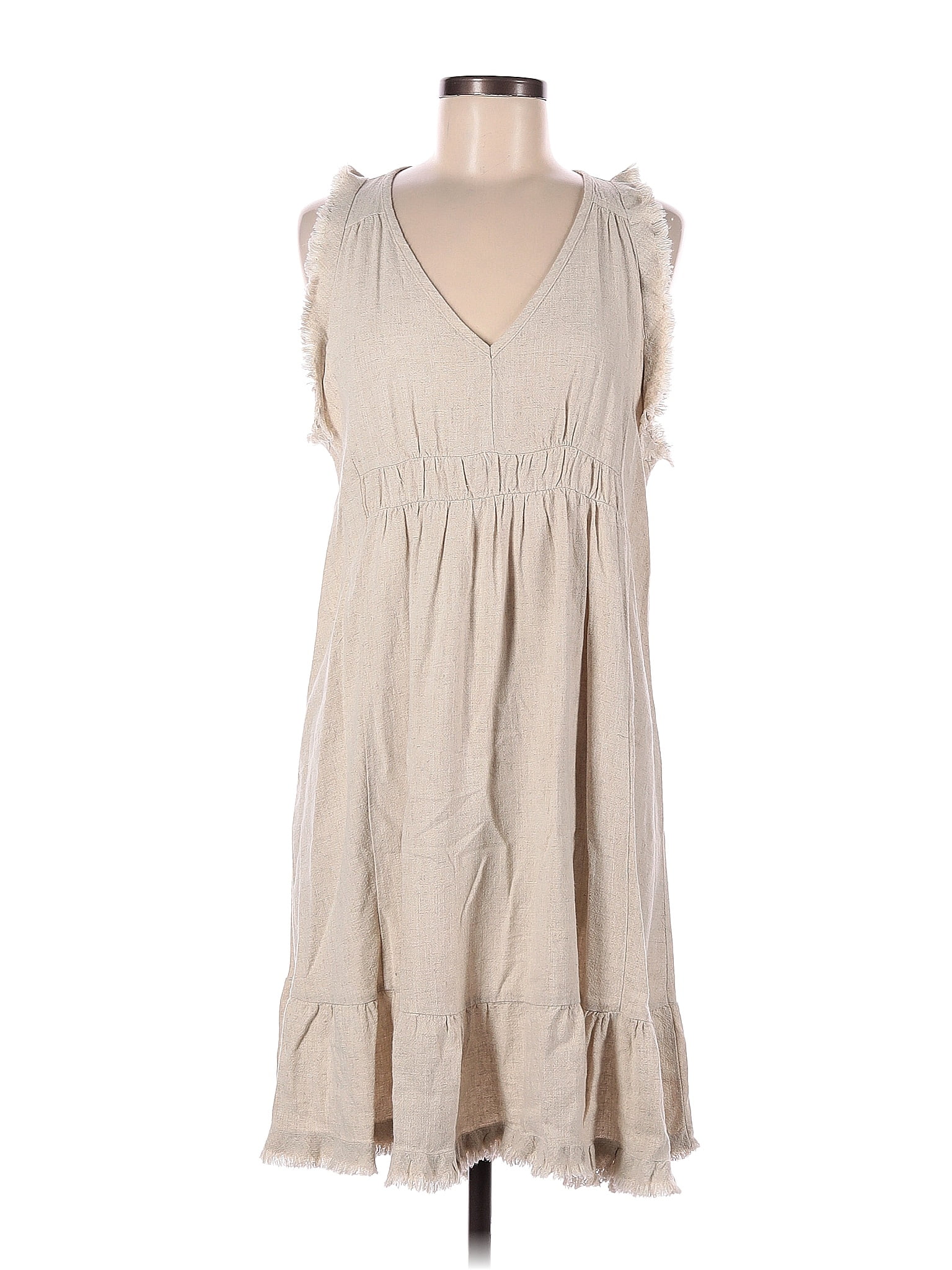 Umgee Solid Tan Casual Dress Size M - 54% off | ThredUp