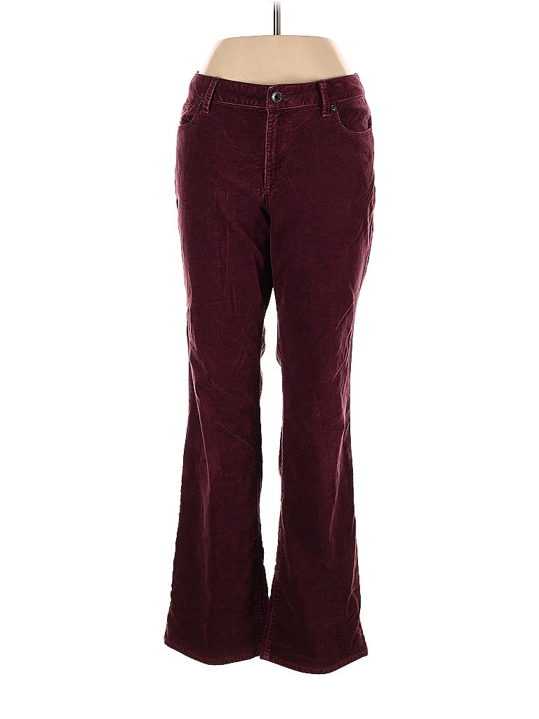 SONOMA life + style Burgundy Casual Pants Size 10 - photo 1