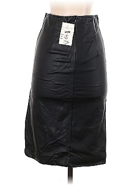 Olivaceous Faux Leather Skirt (view 2)