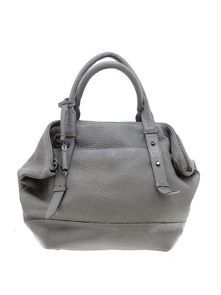 Mackage 100% Leather Solid Gray Leather Satchel One Size - photo 1