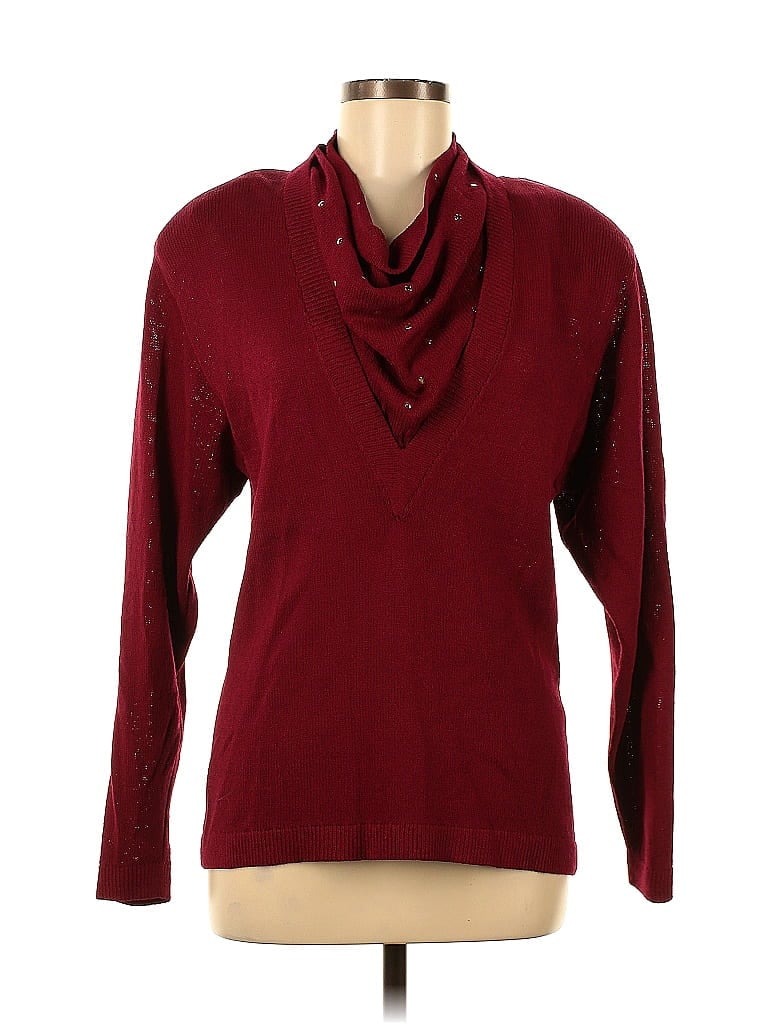 St. John by Marie Gray Burgundy Pullover Sweater Size 8 - photo 1