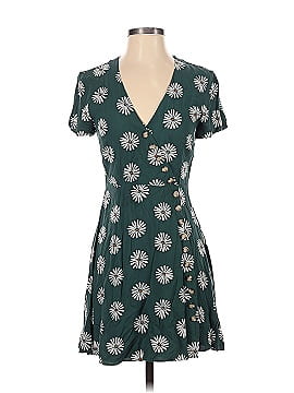 Madewell Button-Wrap Dress in Daisy Daydream (view 1)