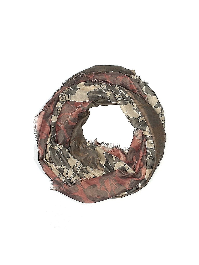 Apt. 9 100% Polyester Acid Wash Print Camo Brown Scarf One Size - photo 1