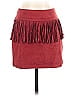 Express Solid Burgundy Casual Skirt Size XS - photo 1