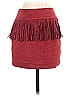 Express Solid Burgundy Casual Skirt Size XS - photo 2