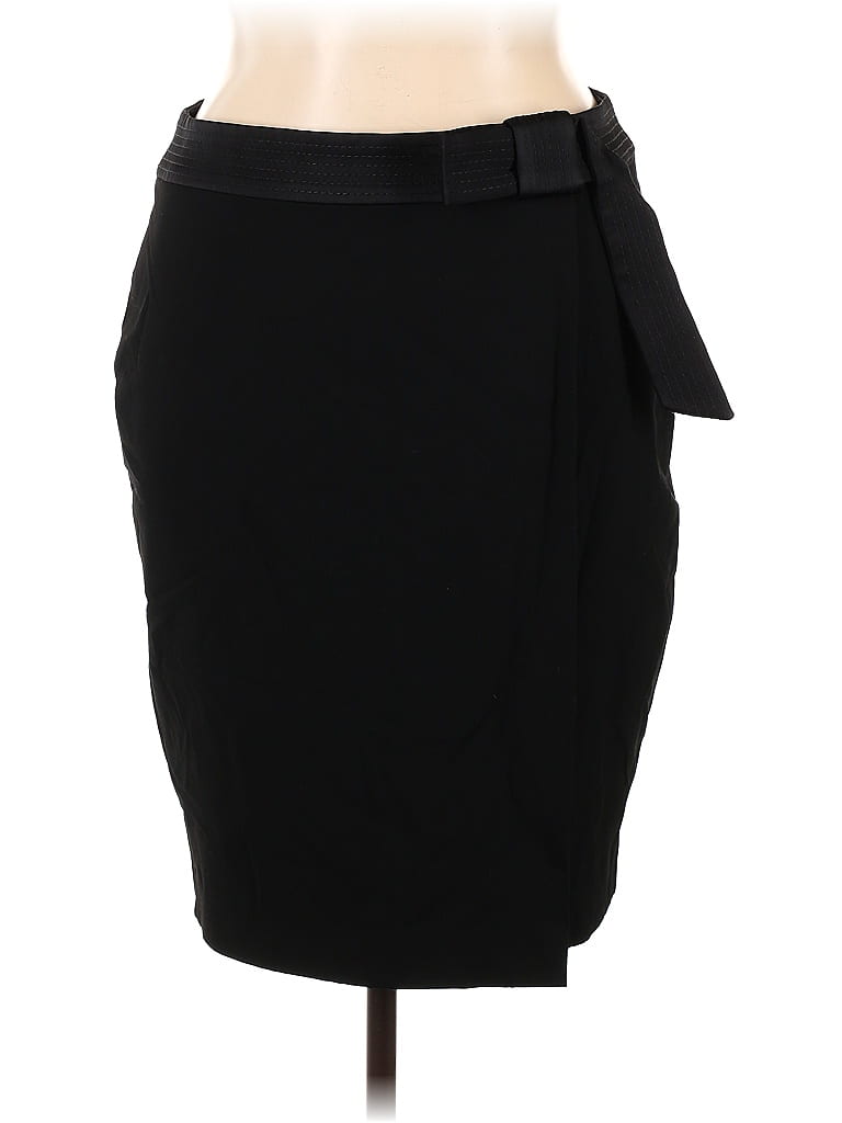 Jupe Ann Taylor Ligne A Brodée - Taille 14, Noir Et Gris, Occasion Très Bon état