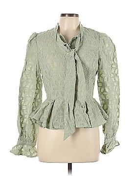 Champagne & Strawberry Long Sleeve Blouse (view 1)