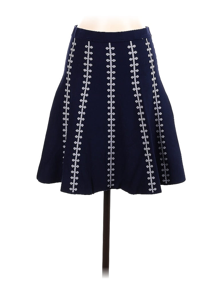 Olivia & Grace Jacquard Argyle Fair Isle Stars Graphic Blue Casual Skirt Size S - photo 1
