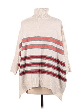 Ann Taylor LOFT Striped Turtleneck Poncho Sweater (view 2)