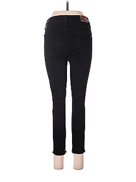 Madewell 9" Mid-Rise Skinny Crop Jeans in ISKO Stay Black&trade;: Raw-Hem Edition (view 2)