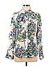 Joe Fresh Floral Motif Floral Ivory Long Sleeve Button-Down Shirt Size L - photo 1