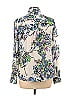 Joe Fresh Floral Motif Floral Ivory Long Sleeve Button-Down Shirt Size L - photo 2