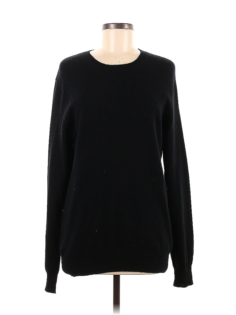 Neiman Marcus 100% Cashmere Black Cashmere Pullover Sweater Size M - photo 1
