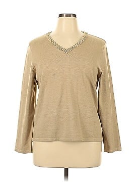 JM Collection Silk Pullover Sweater (view 1)
