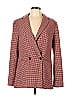 Gap Houndstooth Checkered-gingham Plaid Tweed Red Blazer Size 12 (Tall) - photo 1