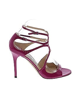 Jimmy Choo  Lang Patent-leather Sandals (Magenta) (view 1)