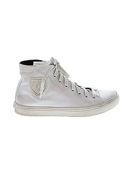 Saint Laurent Bedford Distressed Leather High-Top Sneakers (view 1)