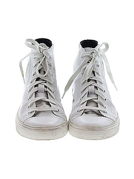 Saint Laurent Bedford Distressed Leather High-Top Sneakers (view 2)