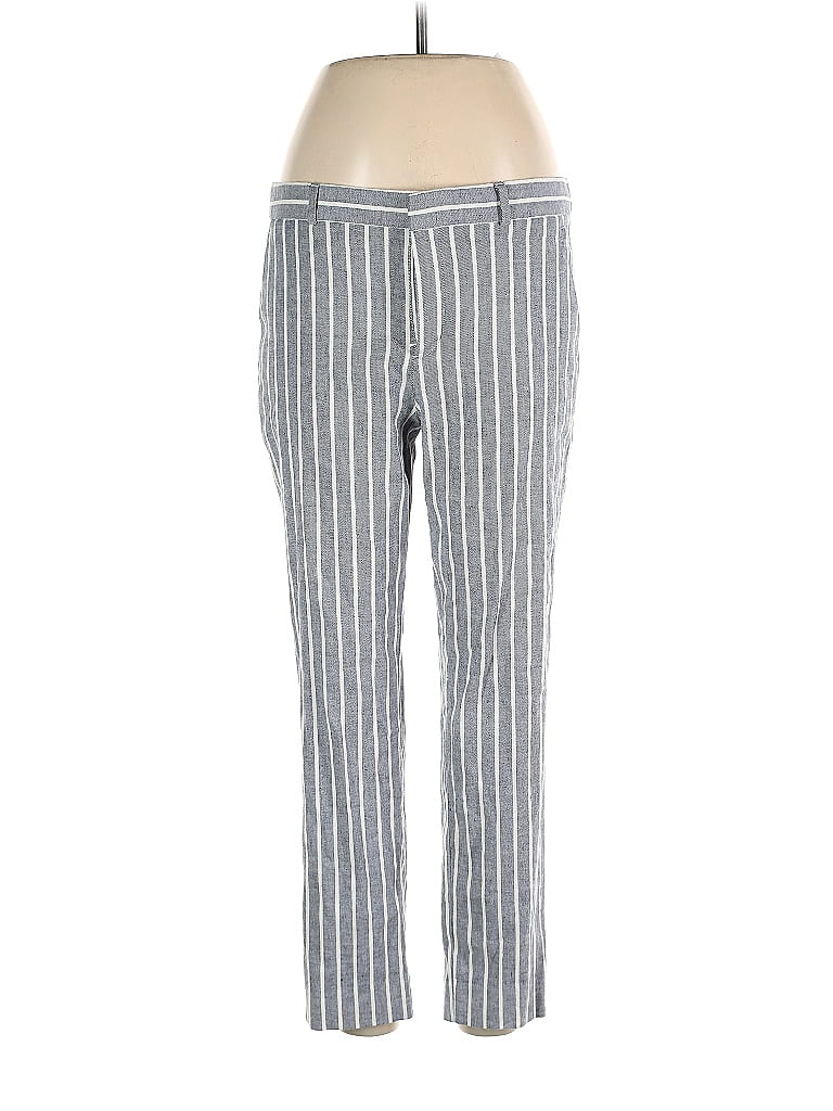 Banana Republic Marled Fair Isle Stripes Gray Casual Pants Size 10 - photo 1