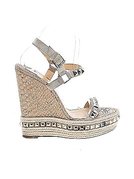 Christian Louboutin Studded Espadrille Wedges 150mm (view 1)