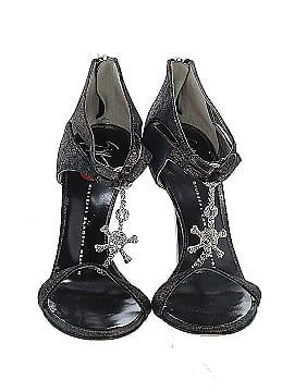 Giuseppe Zanotti Leather Crystal-Embellished Heels (view 2)