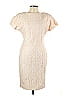 Datiani Jacquard Damask Brocade Ivory Cocktail Dress Size 10 - photo 1